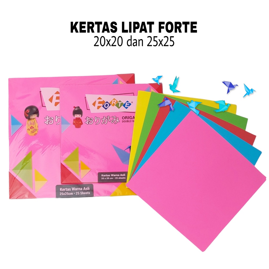 Jual Kertas Lipat Origami X X Bolak Balik Double Face Forte Shopee Indonesia