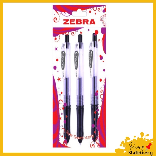 

ZEBRA Bolpoin Kokoro Gel Zebra 0.5 Hitam & Biru Set Isi 3