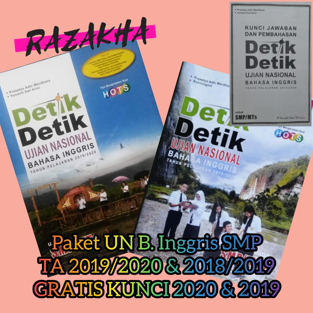 Paket Detik Detik Un Smp Mts Bahasa Inggris Tahun 2020 Tahun 2019 Gratis Fc Kunci 2020 2019 Shopee Indonesia