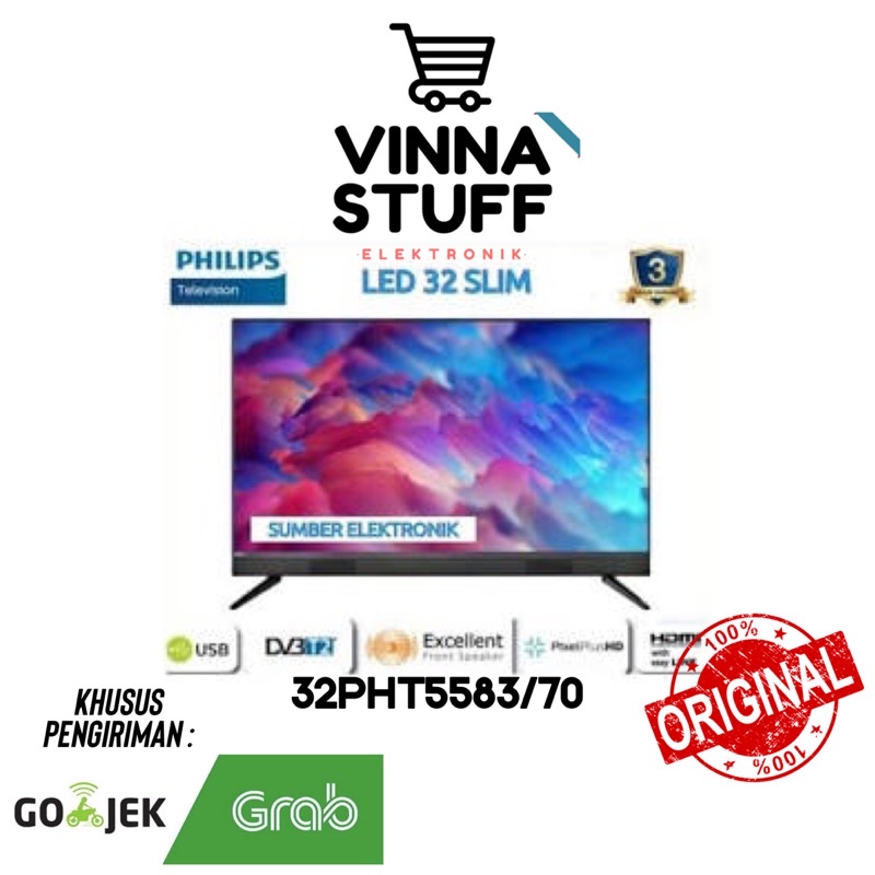 Televisi LED 32 Inch Philips 32PHT5583/70 Digital DVB-T2 Pixel Plus TV