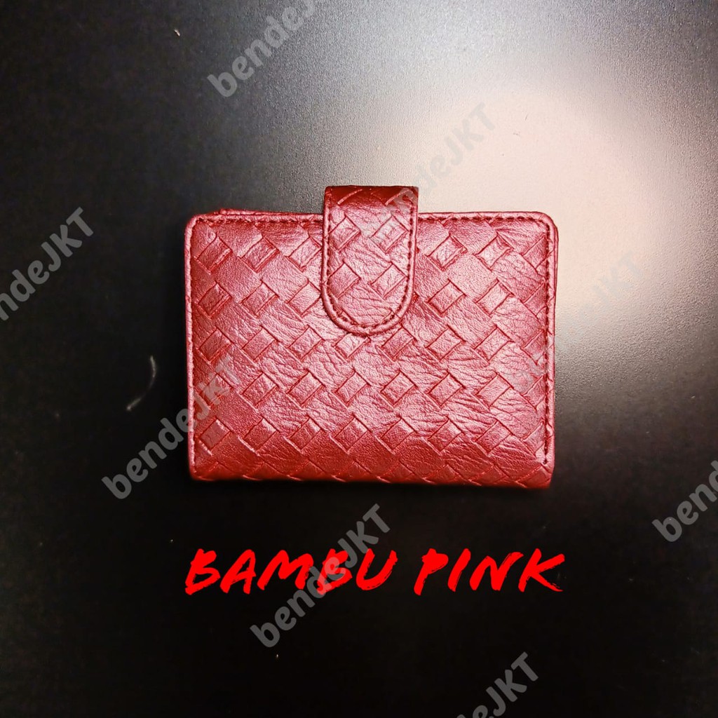 DOMPET KARTU BAMBU SERIES BENDE DAN UANG KERTAS PREMIUM WANITA IMPORT TEMPAT KARTU