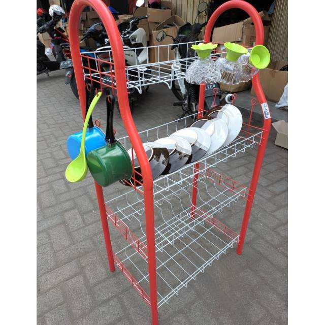 Rak piring susun 4 jumbo besi kokoh kuat Shopee Indonesia Rak piring susun 4 jumbo besi kokoh kuat Shopee Indonesia