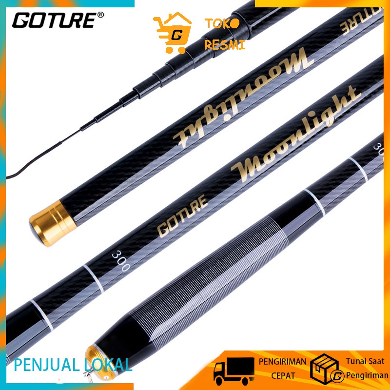 Goture Moonlight Pancing Portable Mini Keras Karbon Tinggi Penangkapan ikan Es Musim Dingin Pendek K