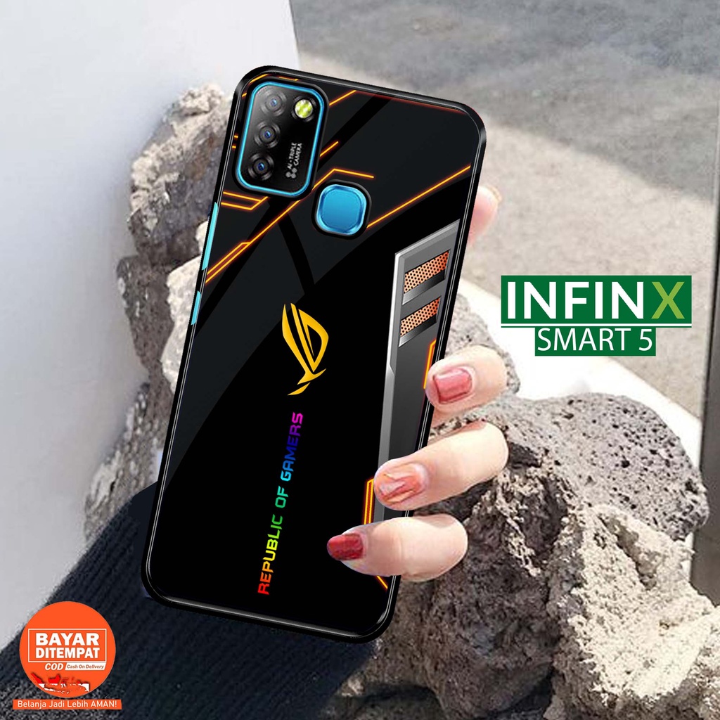 SRC - Case Infinix Smart 5 Motif ROG sport game Casing Hardcase Glossy 2D Terbaru Silikon Softcase A