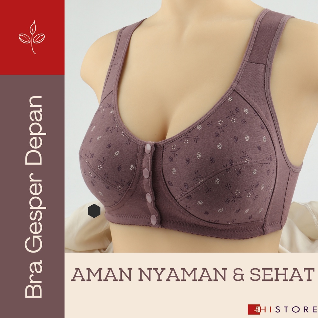 [HI] Bra Seamless Push Up Nirkabel Gesper Depan 2082 Wanita Paruh Baya dan Tua