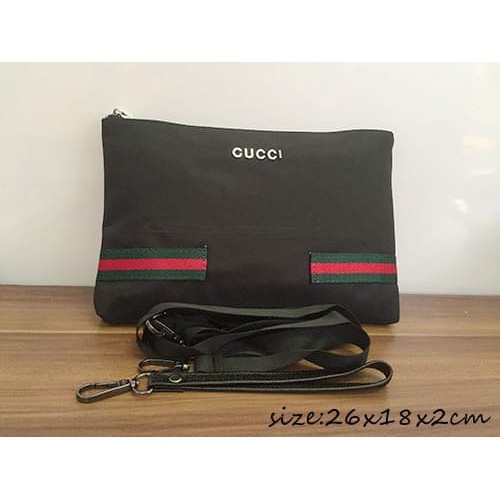 Tas Tangan Model Clutch Clutch Bag GUCCI Unisex    Hitam