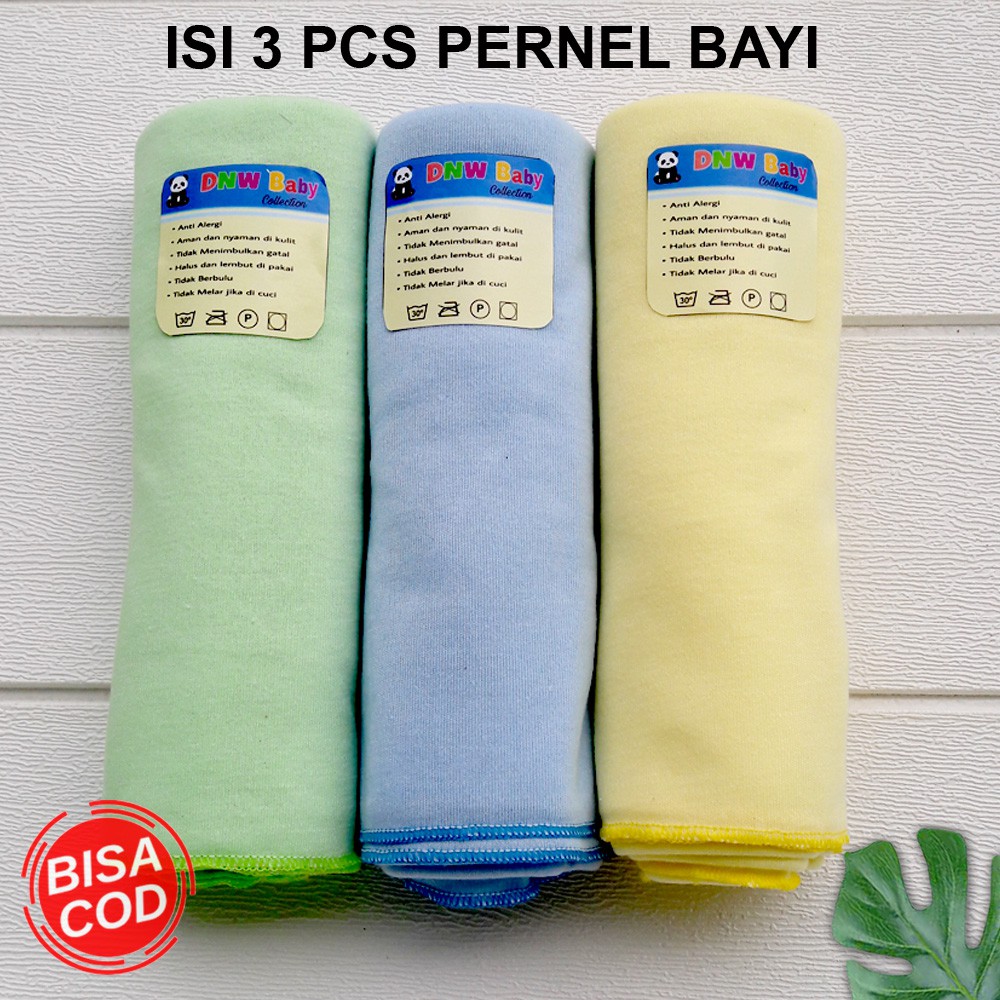 PROMO 7.7 3 PCS Pernel Bayi/ Bedong Bayi Warna Lembut DNW_BABY-COLLECTION