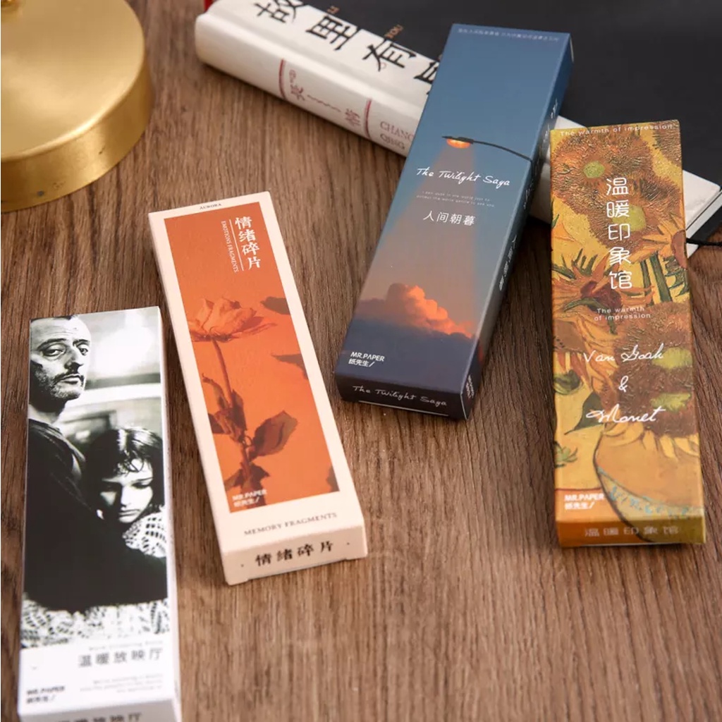 

[PER BOX] Pembatas Buku / Paper Bookmark Warm Impression Series