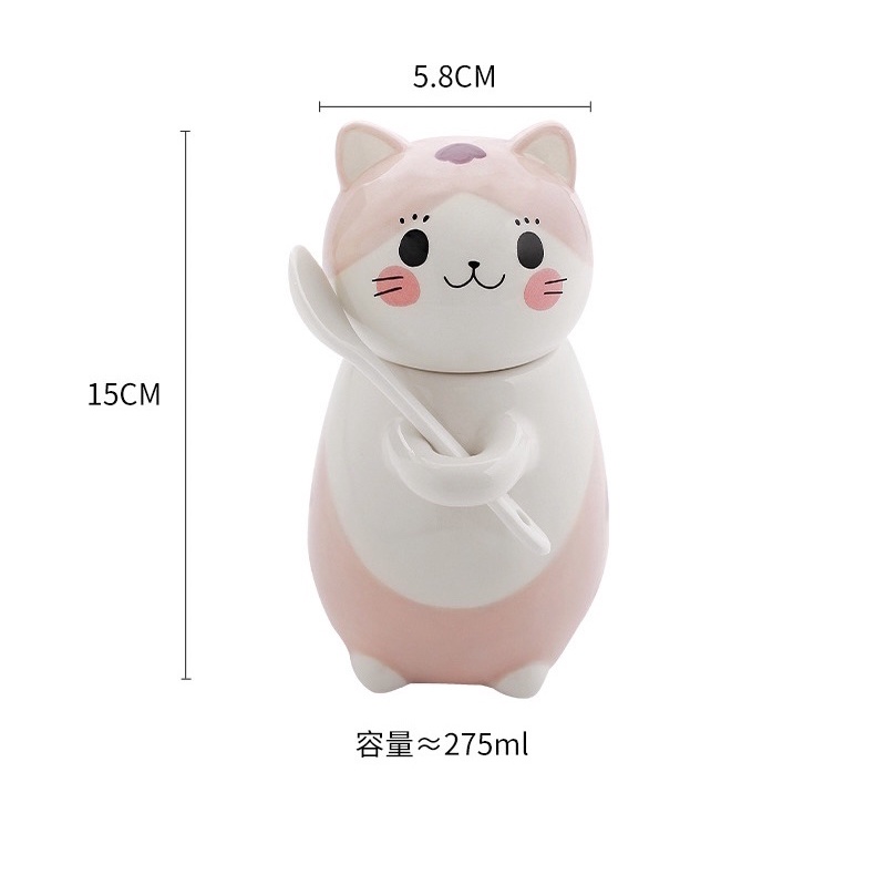 mug dan patung lucu kucing berbagai variasi unik dan lucu bahan keramik import dengan kotak dan streofoam packaging-8