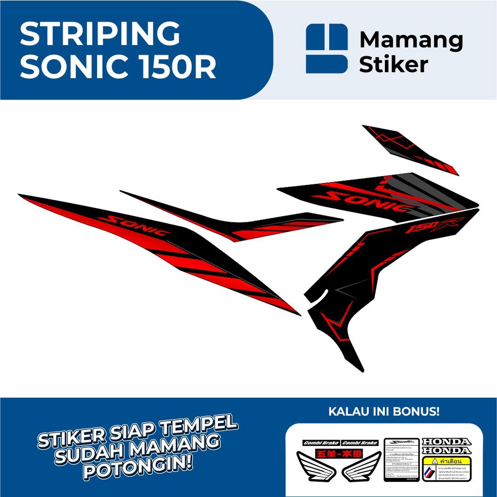 STRIPING HONDA SONIC 150R 2019 VARIASI 7/STIKER SONIC 150/STICKER SONIC 150R ORI/DECAL CUSTOM SONIC 
