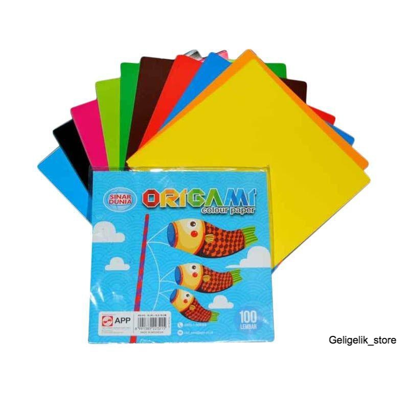 Kertas Origami / KERTAS LIPAT WARNA Sidu Besar 16 x 16cm