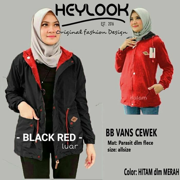 JAKET WANITA BOLAK BALIK / JAKET PARASUT WANITA