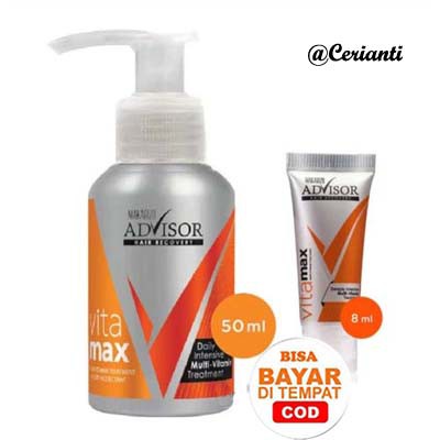 Makarizo Advisor Hair Recovery Vitamax 8 ml 50ml pump Vitamin Rambut BPOM Halal Belum Ada Penilaian