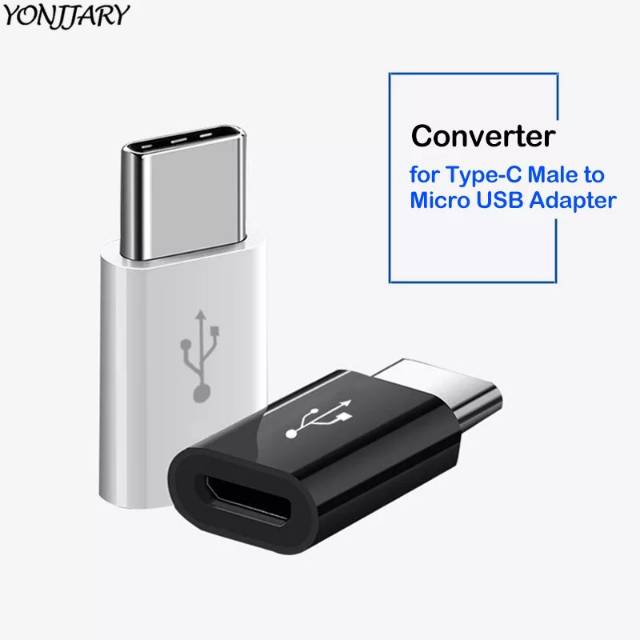 ORIGINAL-Converter Connector OTG Type C Adaptor Sambungan Casan Micro To Tipe C Mi Xiaomi Note Dll