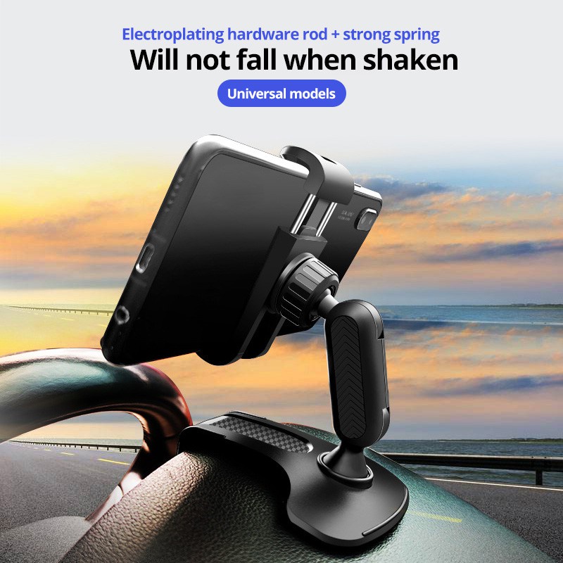 Hdoorlink Braket stand holder Smartphone mount Dashboard Mobil Rotasi 360o Untuk Navigasi gps