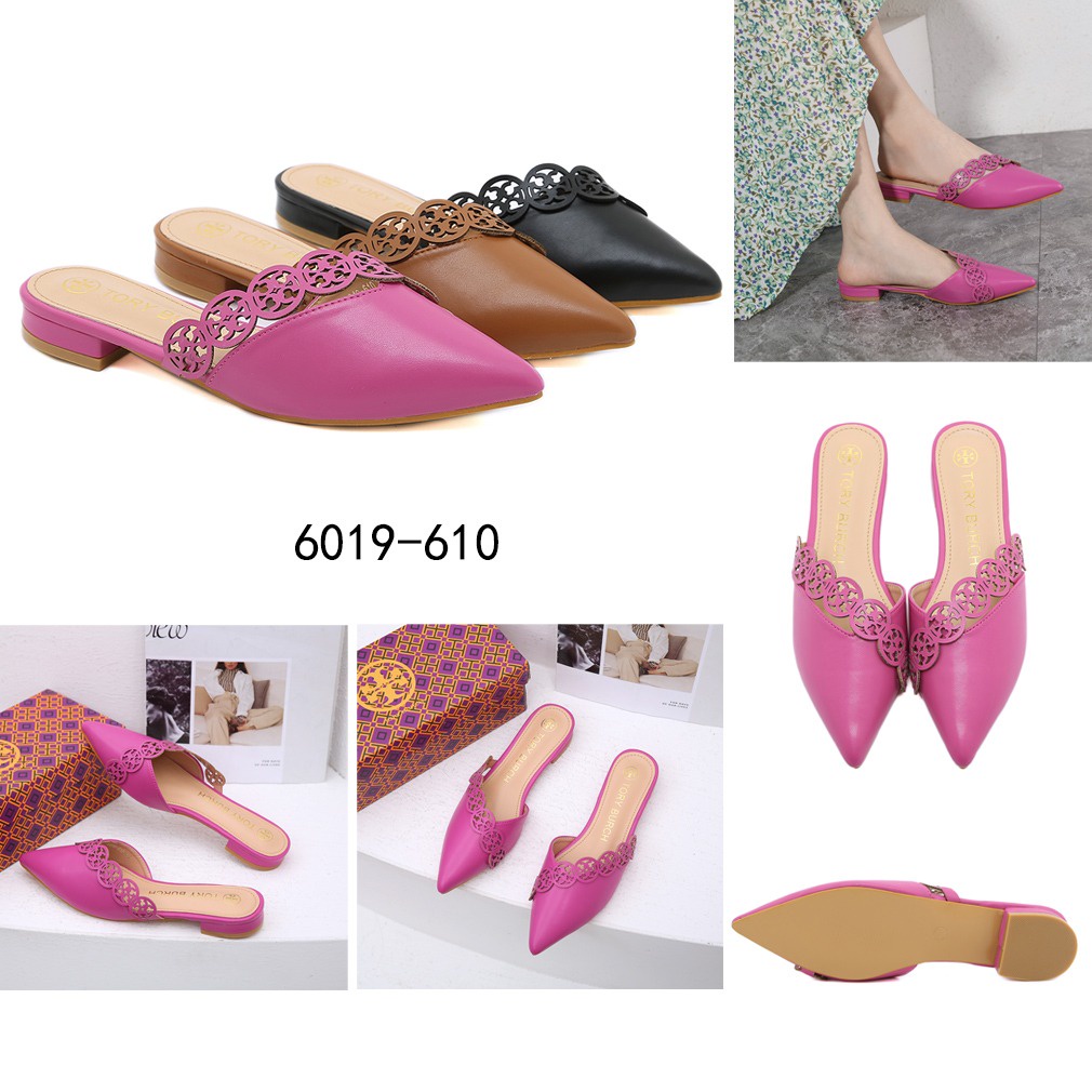 TB Leather Flat Mules 6019-610