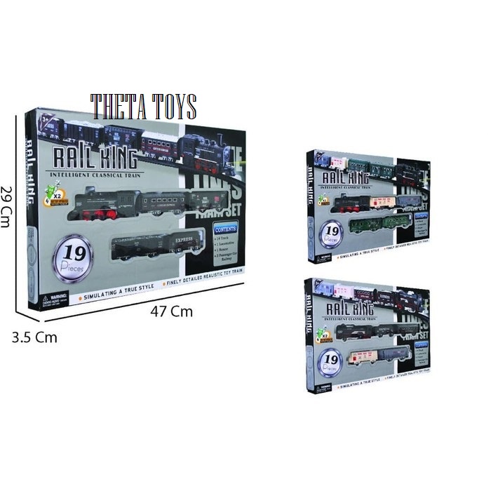 MAINAN KERETA API RAIL KING 5 GERBONG PR17571 UKURAN JUMBO MAINAN KERETA API LOKOMOTIF RAIL KING SET