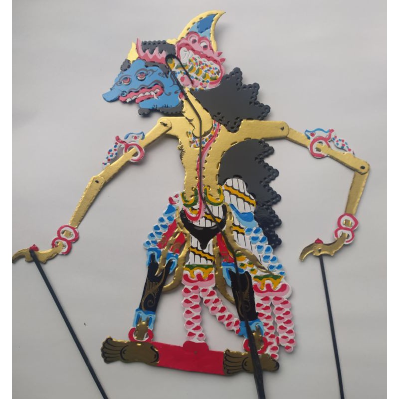 wayang kulit kertas SABRANGAN muka BIRU mainan anak