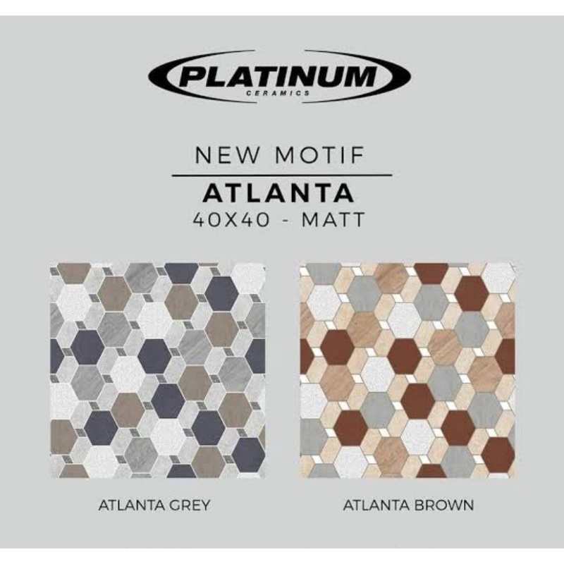 keramik 40x40 lantai teras garasi kasar matt doff platinum atlanta brown grey