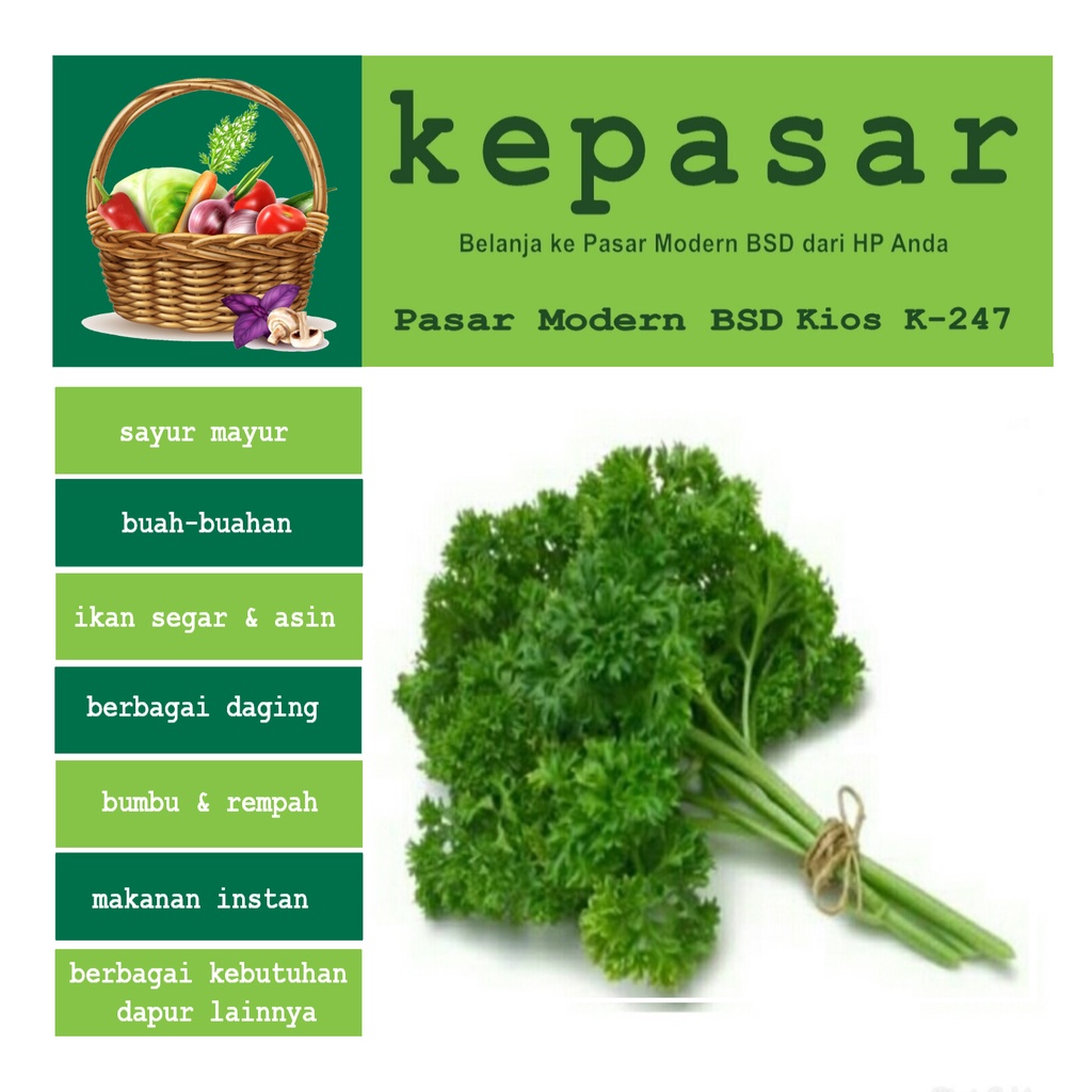 

Parsley/Peterseli segar 1 ikat