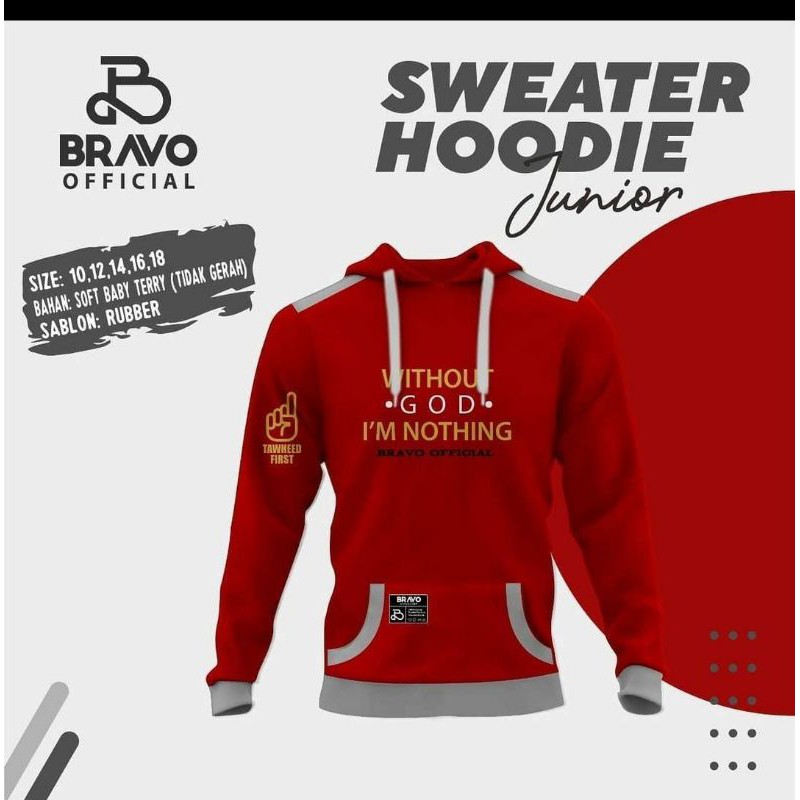 (COD) Sweater Hoodie Bravo (usia 10-18 th)