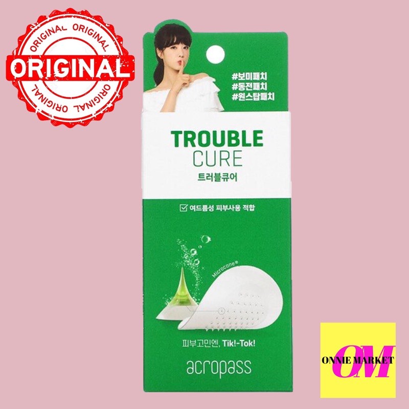 Acropass Trouble Cure Microneedle Pimple patch ( 6 patch + 6 swab ) ready stock