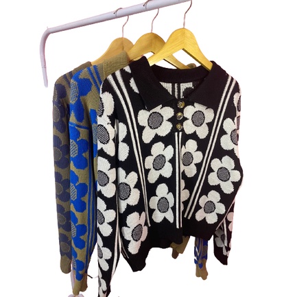 SWEATER SONYA FLOWERS KNIT PREMIUM