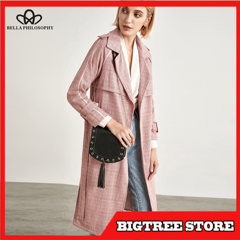 Mantel Wol Wanita Korea Import spring autumn office lady coat plaid open stitch women coat wool and 