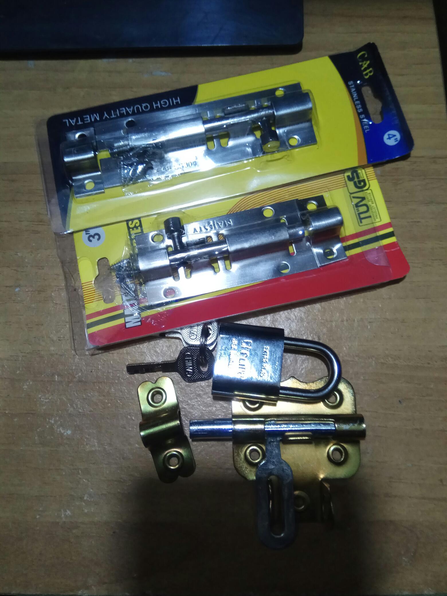 Slot Pintu Gudang 2 Inci L Grendel Overpal Jendela L Barrel Bolt