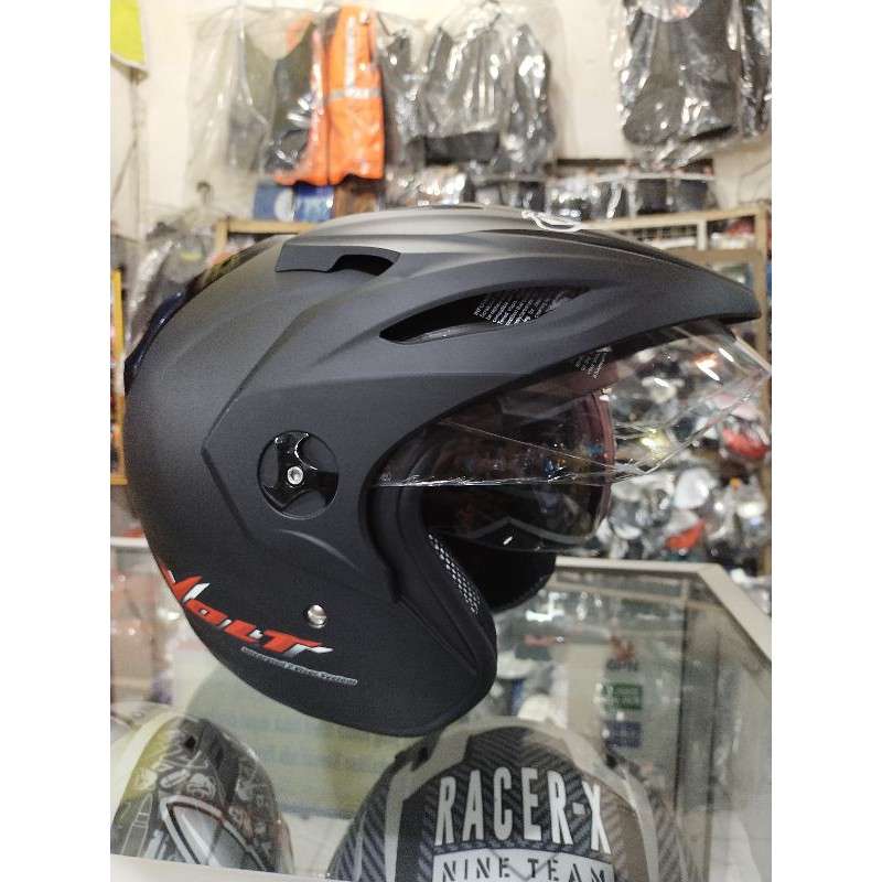Helm vog volt black doff double visor