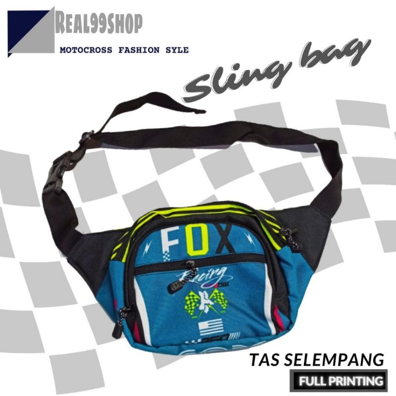 Tas Selempang motif Motocross Sling bag cross trail Wiastbag sepeda MTB