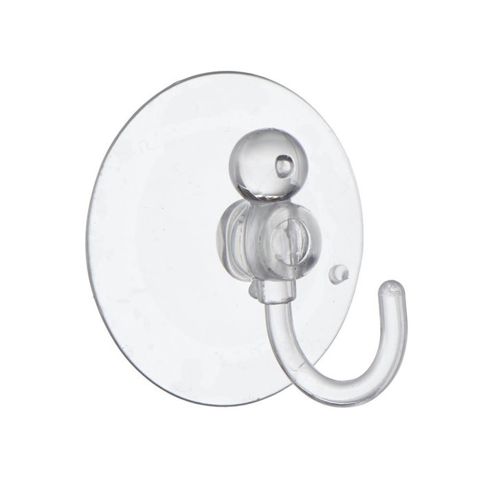 Kop Kaca Gantungan Kait Handuk Tempelan Karet 3cm 4cm 5cm | Cantolan Baju Kain Lap Spons Kunci Tanpa Paku | Cantelan Hook Suction