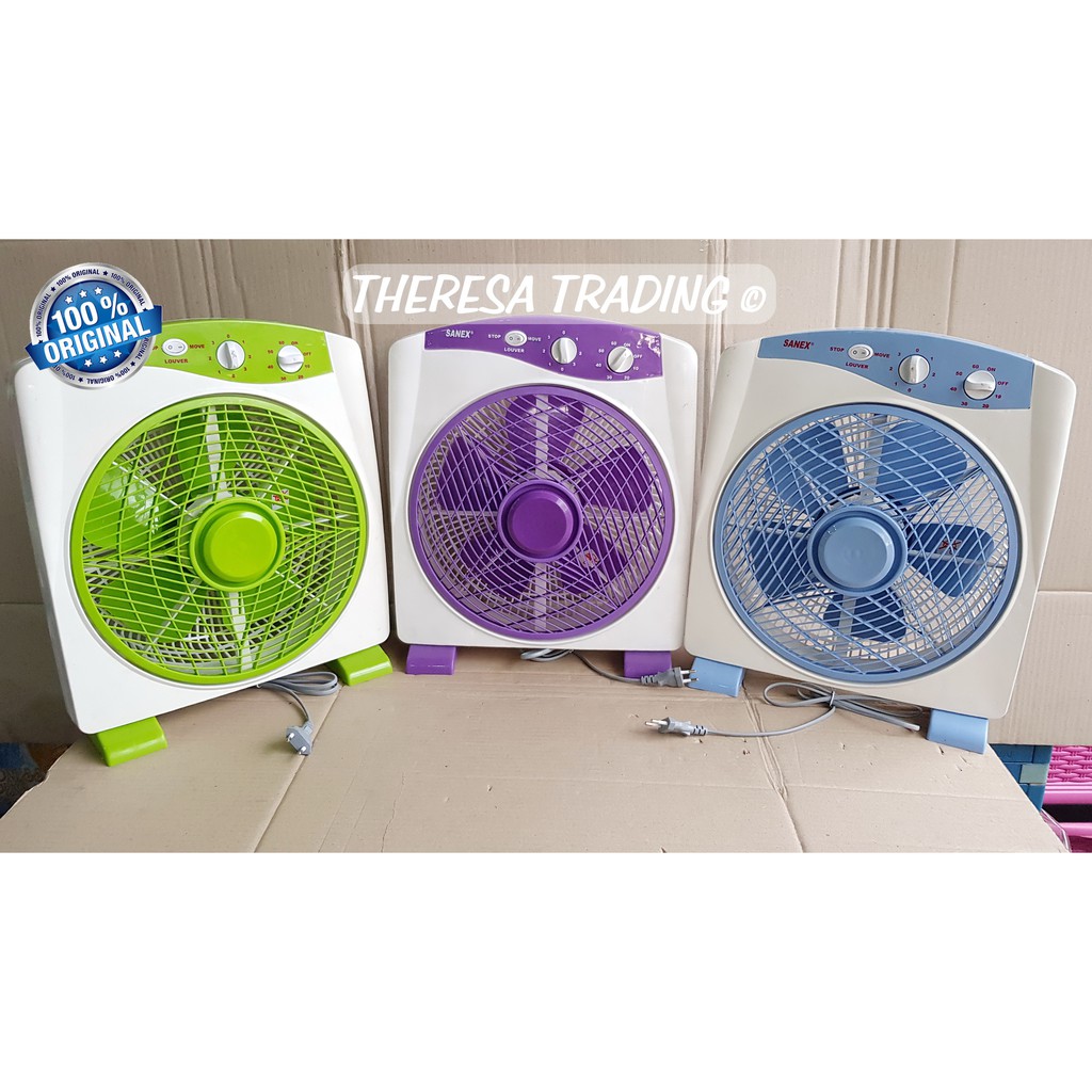 Jual Box Fan Sanex 12 Inch 3 Speed Kipas Angin Kotak Low Watt 45 Watt With 60 Minute Timer 2786