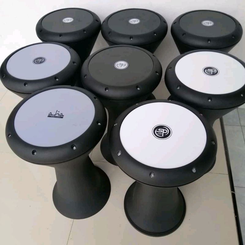 DARBUKA 8INc HITAM GILAP TERLARIS TAS/KUNCI