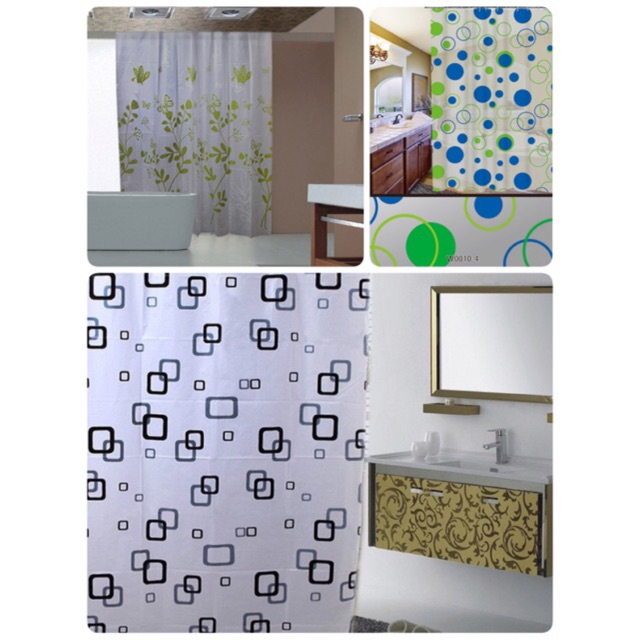 Shower Curtain Gorden / Tirai Gorden Kamar Mandi Anti Air/