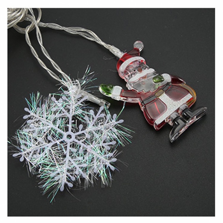 [LED Santa Claus Snowflake String Light] [Battery Powered Christmas Decoration Light for Home, Party]