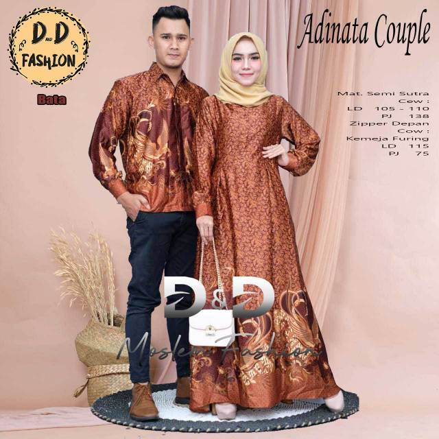 COUPLE BATIK SEMI SUTRA -NAGAPUSPA COUPLE BY NAJWA BATIK SARIMBIT