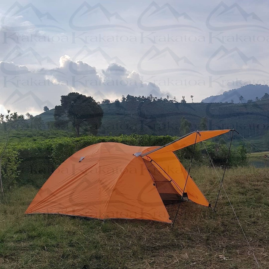 【COD】 Tenda Compass LWY` Dome Fiber 4P 5P` Double Layer 4 - 5 Orang Tent` Camping Outdoor Kemah Compas