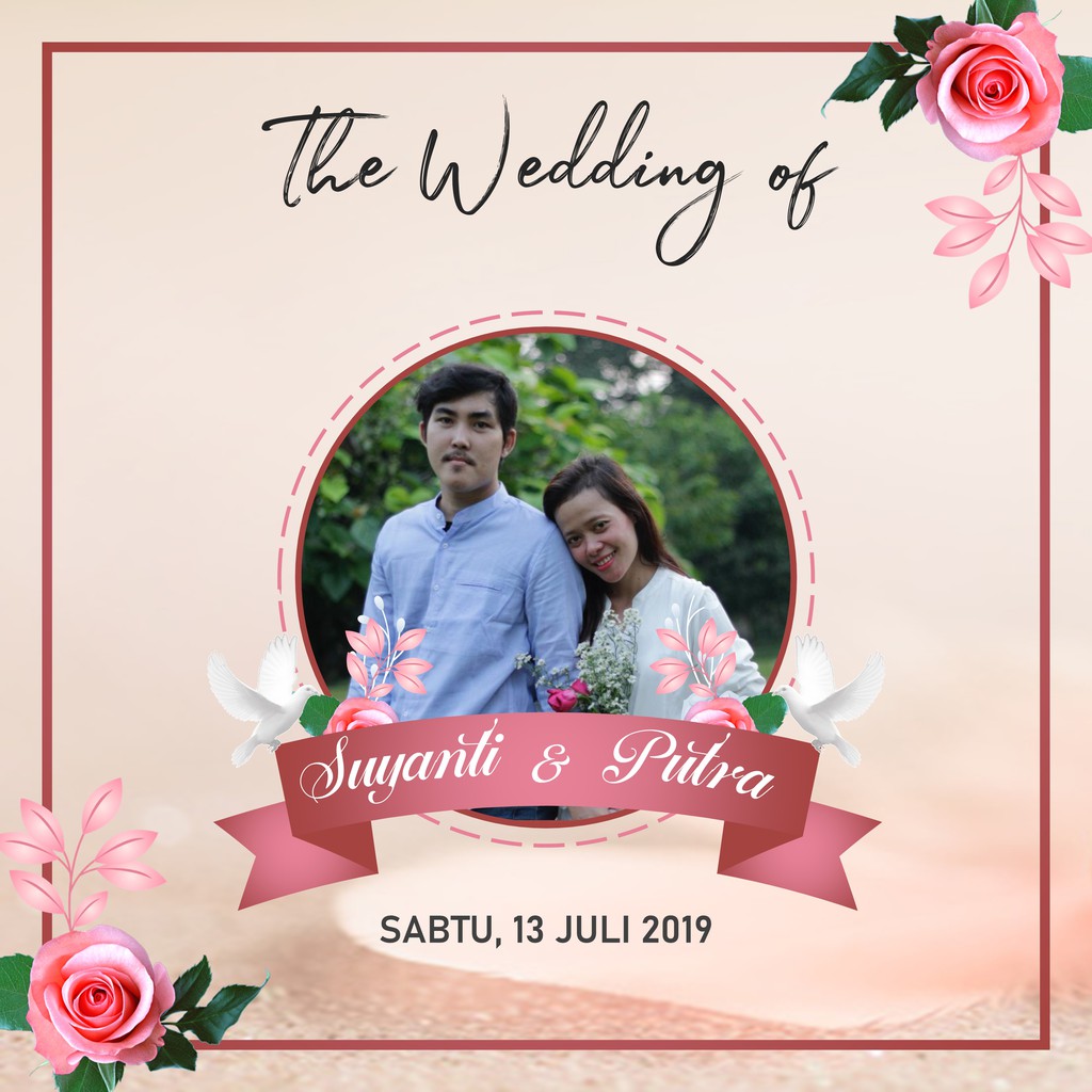 Undangan Video Pernikahan Romantic Pink / Wedding Invitation / Undangan Digital