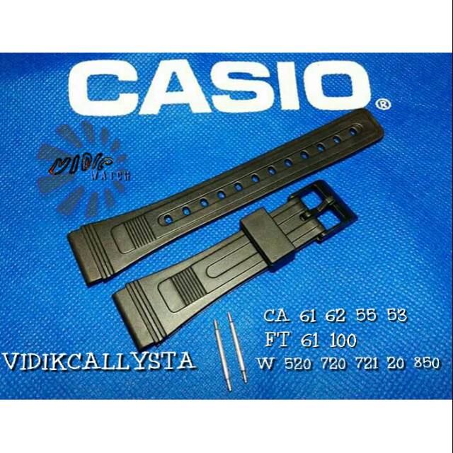 STRAP CASIO CALCULATOR KALKULATOR W 20 520 720 721 850 / W20 W520 W720 W721 W850 GRATIS SPRING BARS