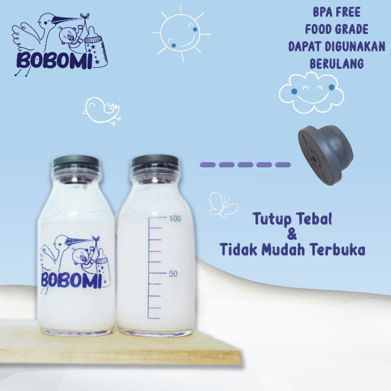 [rumahbayipdg] BOTOL ASI BOBOMI ISI 4 PCS TAKARAN 100 ML