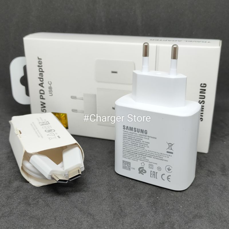 Charger Samsung PD 45W Super Fast Charging ORIGINAL A22 A32 A33 A52 A52S A54 A72 A73 A80 A70 A71 S8 S9 S10