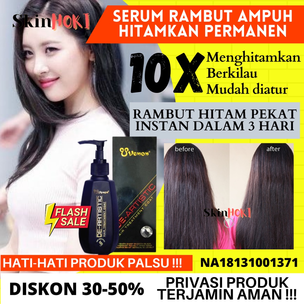 SERUM RAMBUT RUSAK PENGHILANG RONTOK VENON BLACK SERUM VITAMIN RAMBUT VENON HITAM 160ML ORIGINAL BPOM