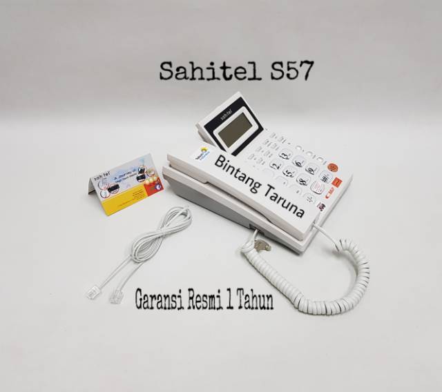 Telepon Kabel Sahitel S-57 Pesawat Telepon Sahitel S57 (Putih)