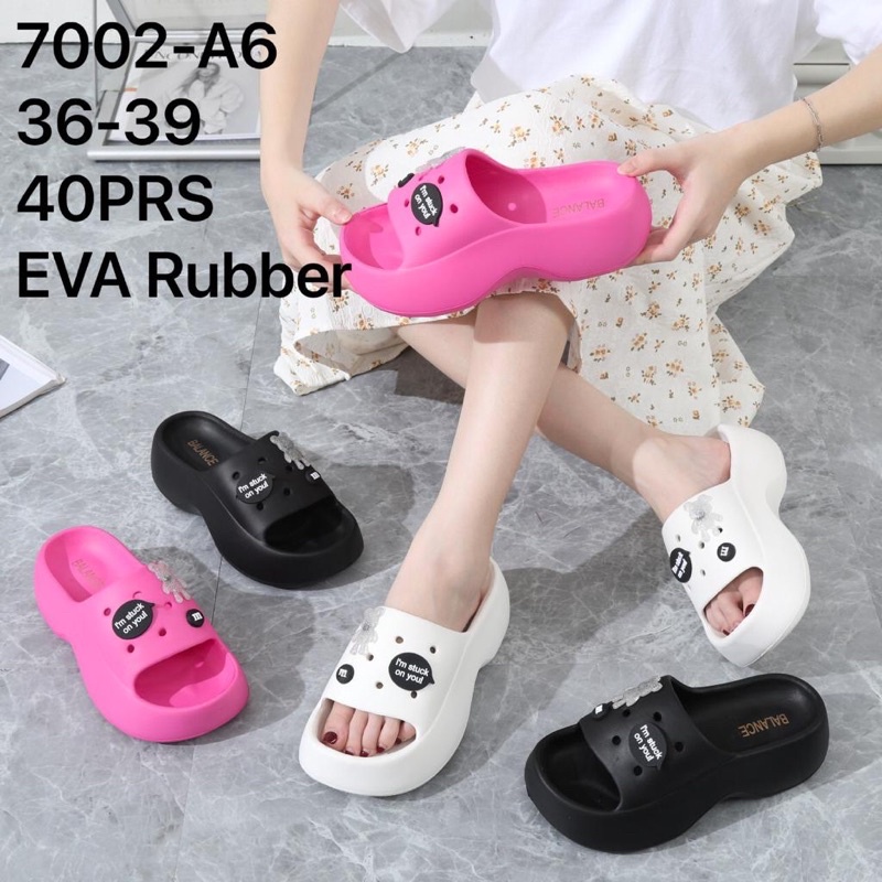 SANDAL WEDGES JIBBITZ WANITA RUBBER IMPORT BALANCE 7002-A6