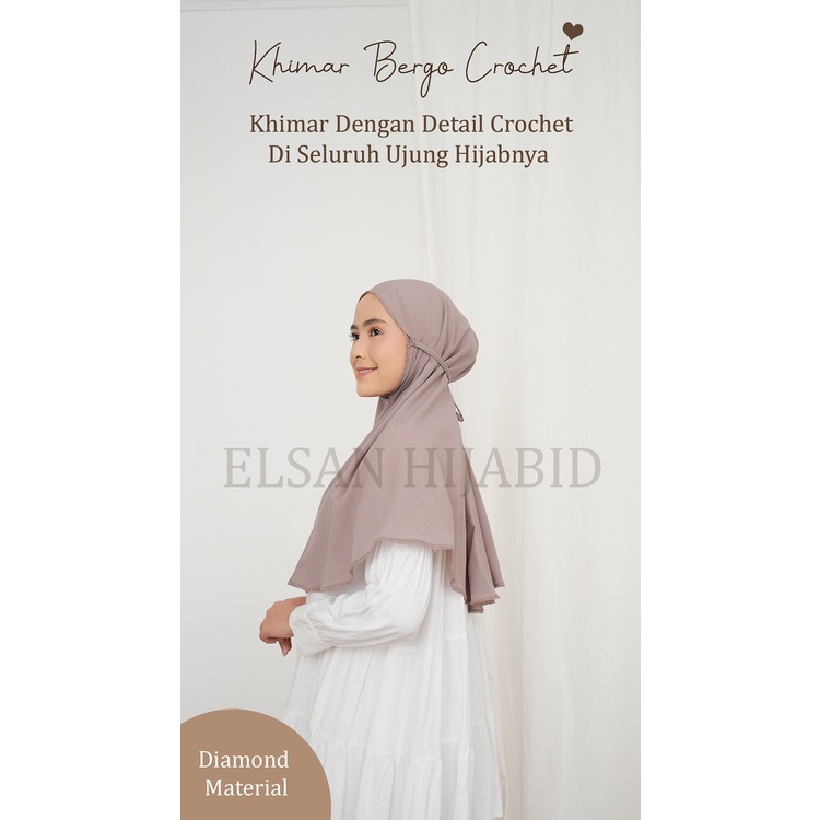 Jilbab Khimar Bergo Crochet full crochet