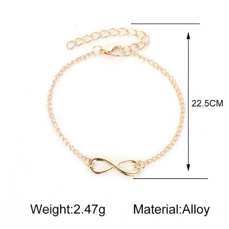 Gelang Wanita Korea Rantai / Infinity Bracelet Korean Acc