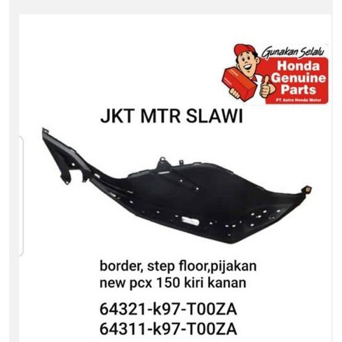 step floor bordes cover pijakan kaki new pcx 150 ori honda ahm kiri kanan harga satuan ori honda