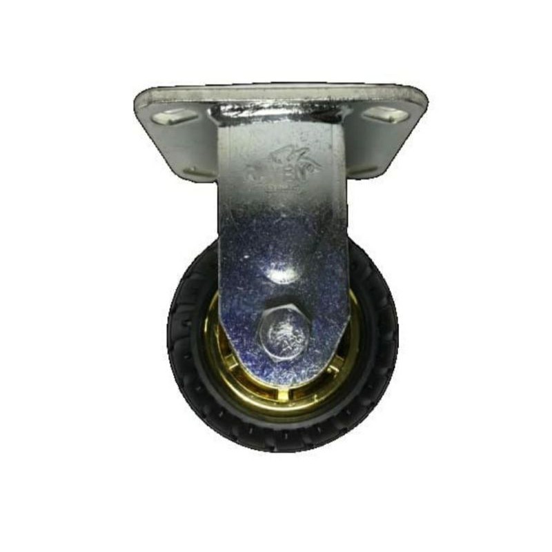 Roda Caster Troli / Troly Karet Kembang GOLD CORE 4 Inch Mati ( Maju Mundur ) RAVEN