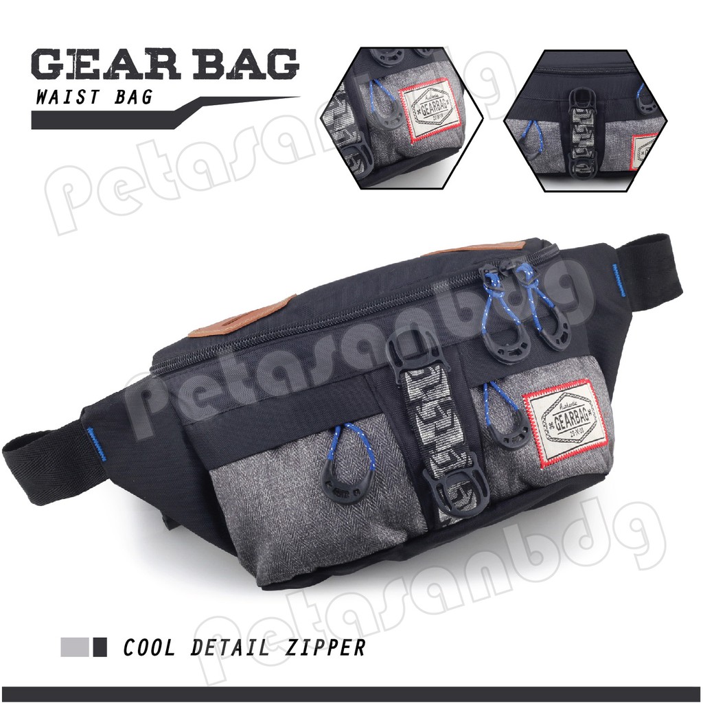 PTS -Tas Selempang Gear Bag - Authentic Double Attack .PT Waistbag -13083